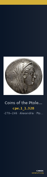 Coins of the Ptolemaic Empire Vol. I, Part 1, no. 328 — CANOA