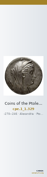 Coins of the Ptolemaic Empire Vol. I, Part 1, no. 329 — CANOA
