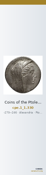 Coins of the Ptolemaic Empire Vol. I, Part 1, no. 330 — CANOA