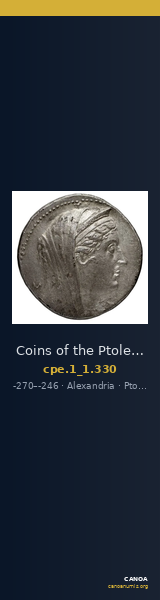 Coins of the Ptolemaic Empire Vol. I, Part 1, no. 330 — CANOA