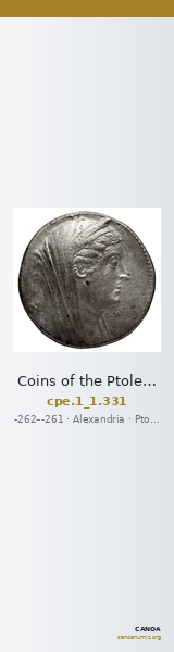 Coins of the Ptolemaic Empire Vol. I, Part 1, no. 331 — CANOA