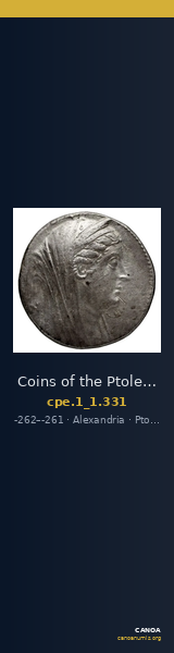 Coins of the Ptolemaic Empire Vol. I, Part 1, no. 331 — CANOA