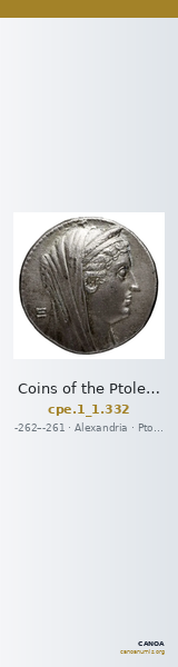 Coins of the Ptolemaic Empire Vol. I, Part 1, no. 332 — CANOA