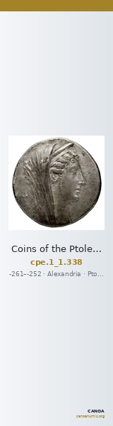 Coins of the Ptolemaic Empire Vol. I, Part 1, no. 338 — CANOA