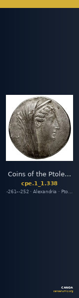 Coins of the Ptolemaic Empire Vol. I, Part 1, no. 338 — CANOA