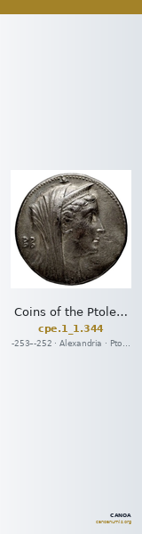 Coins of the Ptolemaic Empire Vol. I, Part 1, no. 344 — CANOA