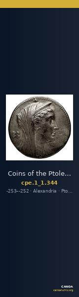 Coins of the Ptolemaic Empire Vol. I, Part 1, no. 344 — CANOA
