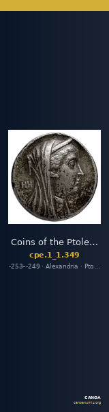 Coins of the Ptolemaic Empire Vol. I, Part 1, no. 349 — CANOA