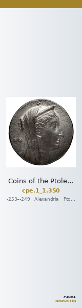 Coins of the Ptolemaic Empire Vol. I, Part 1, no. 350 — CANOA