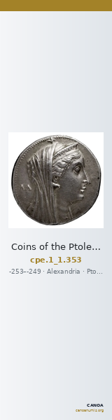 Coins of the Ptolemaic Empire Vol. I, Part 1, no. 353 — CANOA
