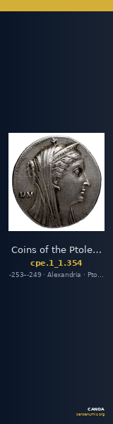 Coins of the Ptolemaic Empire Vol. I, Part 1, no. 354 — CANOA