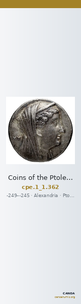 Coins of the Ptolemaic Empire Vol. I, Part 1, no. 362 — CANOA