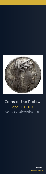 Coins of the Ptolemaic Empire Vol. I, Part 1, no. 362 — CANOA
