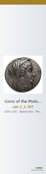Coins of the Ptolemaic Empire Vol. I, Part 1, no. 367 — CANOA
