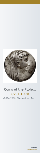 Coins of the Ptolemaic Empire Vol. I, Part 1, no. 368 — CANOA