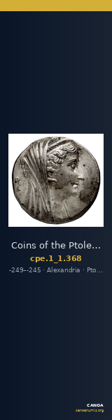 Coins of the Ptolemaic Empire Vol. I, Part 1, no. 368 — CANOA