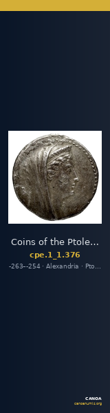 Coins of the Ptolemaic Empire Vol. I, Part 1, no. 376 — CANOA