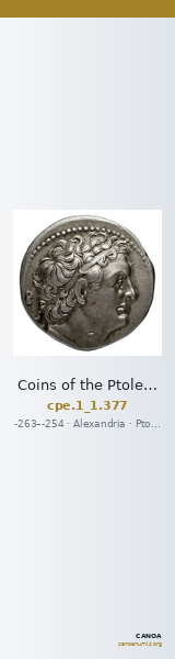 Coins of the Ptolemaic Empire Vol. I, Part 1, no. 377 — CANOA
