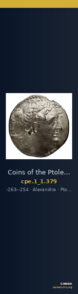 Coins of the Ptolemaic Empire Vol. I, Part 1, no. 379 — CANOA