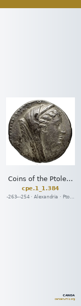 Coins of the Ptolemaic Empire Vol. I, Part 1, no. 384 — CANOA