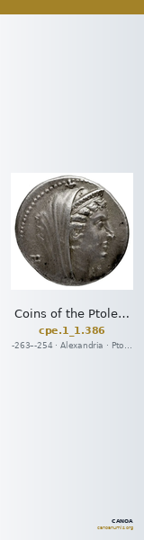 Coins of the Ptolemaic Empire Vol. I, Part 1, no. 386 — CANOA