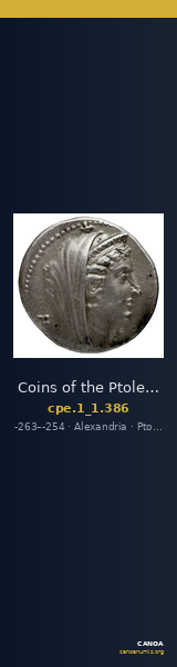 Coins of the Ptolemaic Empire Vol. I, Part 1, no. 386 — CANOA