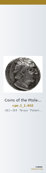 Coins of the Ptolemaic Empire Vol. I, Part 1, no. 402 — CANOA