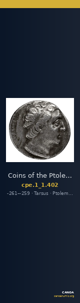 Coins of the Ptolemaic Empire Vol. I, Part 1, no. 402 — CANOA