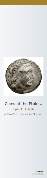 Coins of the Ptolemaic Empire Vol. I, Part 1, no. 416 — CANOA