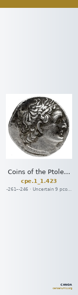 Coins of the Ptolemaic Empire Vol. I, Part 1, no. 423 — CANOA