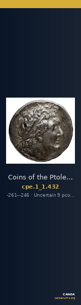 Coins of the Ptolemaic Empire Vol. I, Part 1, no. 432 — CANOA