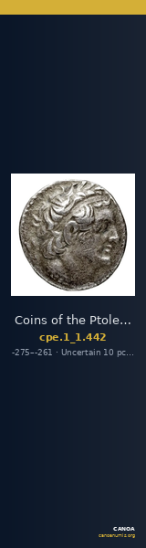 Coins of the Ptolemaic Empire Vol. I, Part 1, no. 442 — CANOA