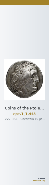 Coins of the Ptolemaic Empire Vol. I, Part 1, no. 443 — CANOA