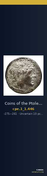Coins of the Ptolemaic Empire Vol. I, Part 1, no. 446 — CANOA