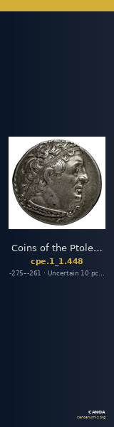 Coins of the Ptolemaic Empire Vol. I, Part 1, no. 448 — CANOA