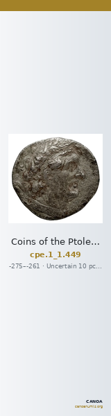 Coins of the Ptolemaic Empire Vol. I, Part 1, no. 449 — CANOA