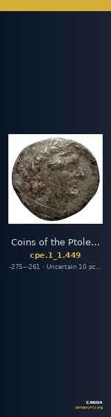 Coins of the Ptolemaic Empire Vol. I, Part 1, no. 449 — CANOA