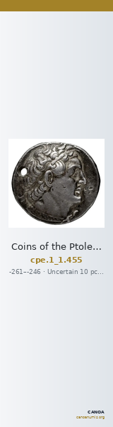 Coins of the Ptolemaic Empire Vol. I, Part 1, no. 455 — CANOA