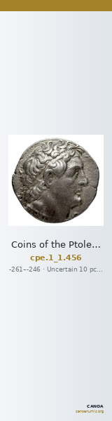 Coins of the Ptolemaic Empire Vol. I, Part 1, no. 456 — CANOA