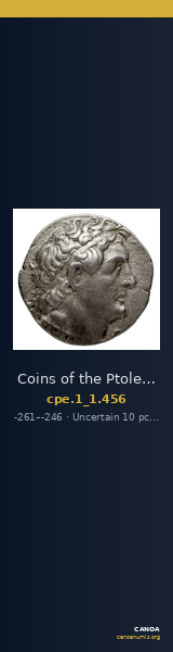 Coins of the Ptolemaic Empire Vol. I, Part 1, no. 456 — CANOA