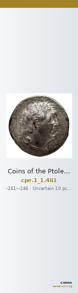 Coins of the Ptolemaic Empire Vol. I, Part 1, no. 461 — CANOA