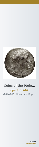 Coins of the Ptolemaic Empire Vol. I, Part 1, no. 462 — CANOA