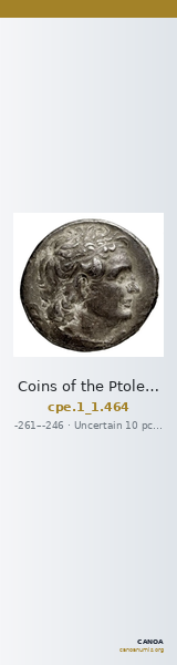 Coins of the Ptolemaic Empire Vol. I, Part 1, no. 464 — CANOA
