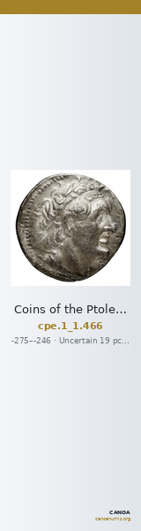 Coins of the Ptolemaic Empire Vol. I, Part 1, no. 466 — CANOA