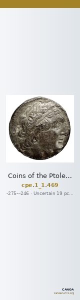 Coins of the Ptolemaic Empire Vol. I, Part 1, no. 469 — CANOA
