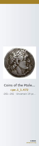 Coins of the Ptolemaic Empire Vol. I, Part 1, no. 472 — CANOA