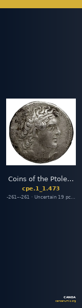 Coins of the Ptolemaic Empire Vol. I, Part 1, no. 473 — CANOA