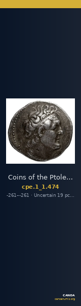 Coins of the Ptolemaic Empire Vol. I, Part 1, no. 474 — CANOA