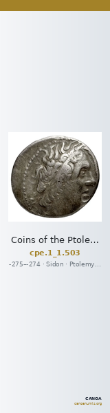 Coins of the Ptolemaic Empire Vol. I, Part 1, no. 503 — CANOA