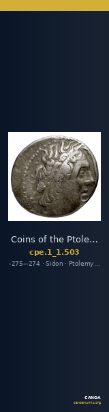 Coins of the Ptolemaic Empire Vol. I, Part 1, no. 503 — CANOA